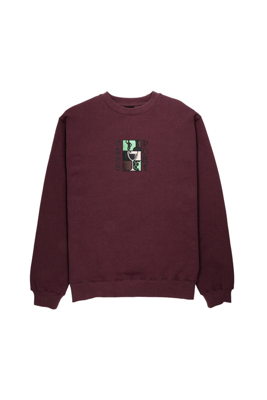 DINE EM' SWEATER (Washed Berry)