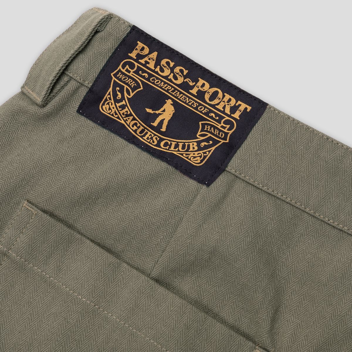 HERRINGBONE LEAGUES CLUB PANT (Olive)