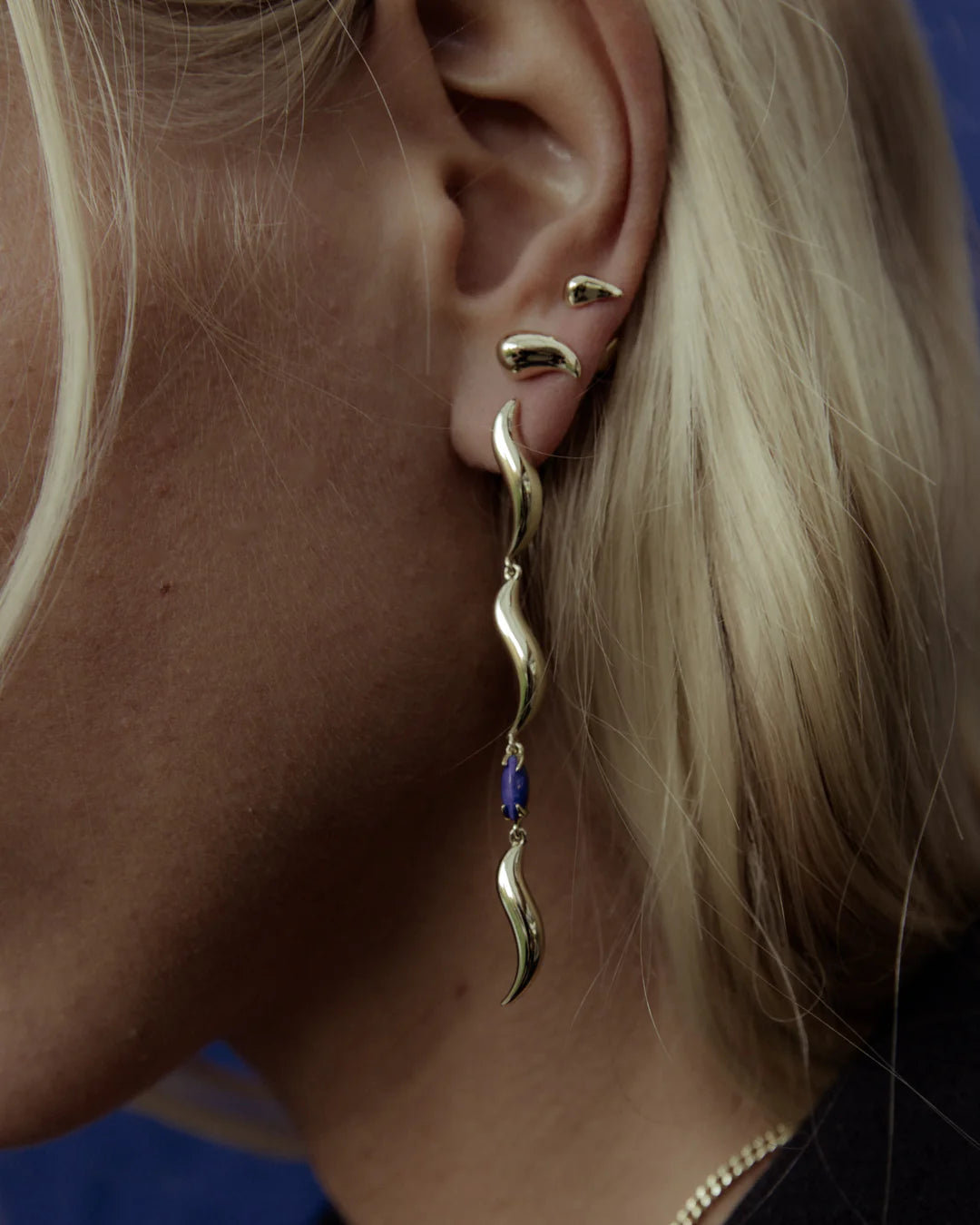 WIPEOUT DROP EARRINGS (Lapris)