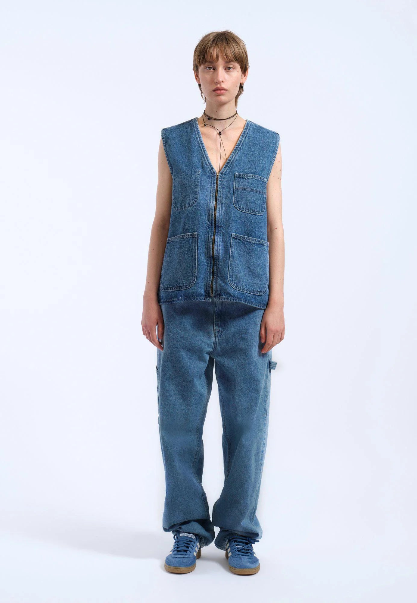 DEVON WORKER VEST (Stream Sky Retro)