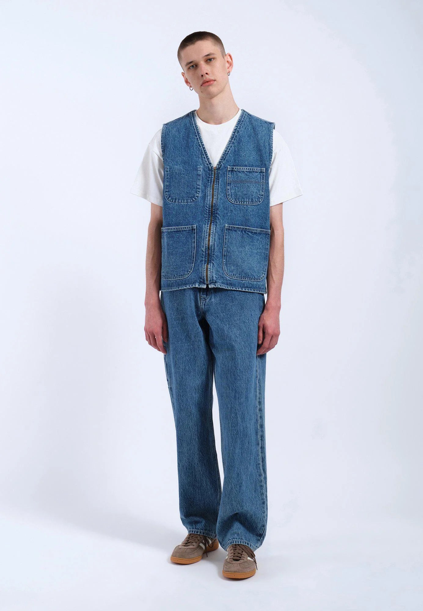 DEVON WORKER VEST (Stream Sky Retro)