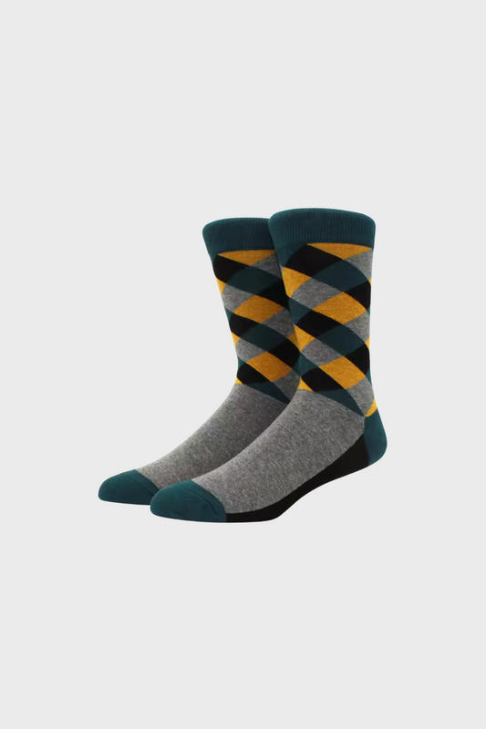 DIAMOND SOCKS (Must/Grey/Grn)