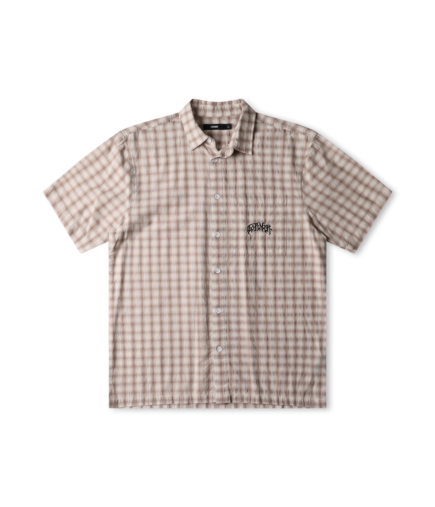 MANNERS SS CHECK SHIRT (Taupe)