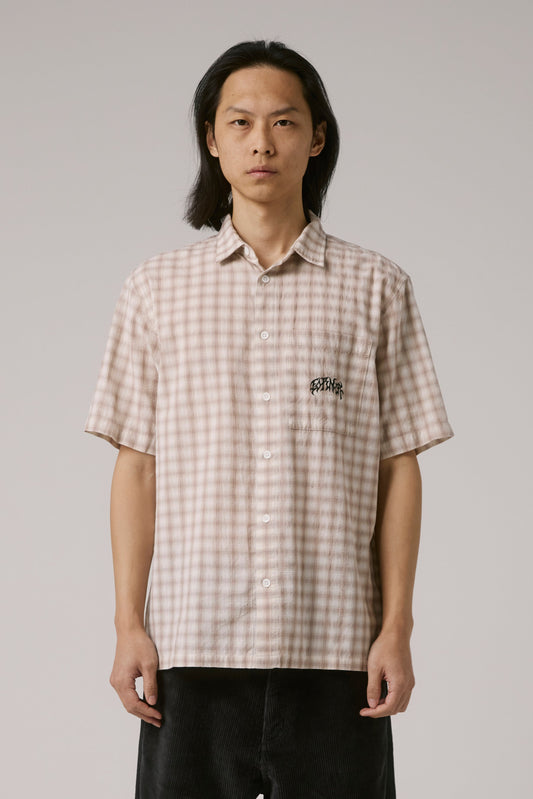 MANNERS SS CHECK SHIRT (Taupe)