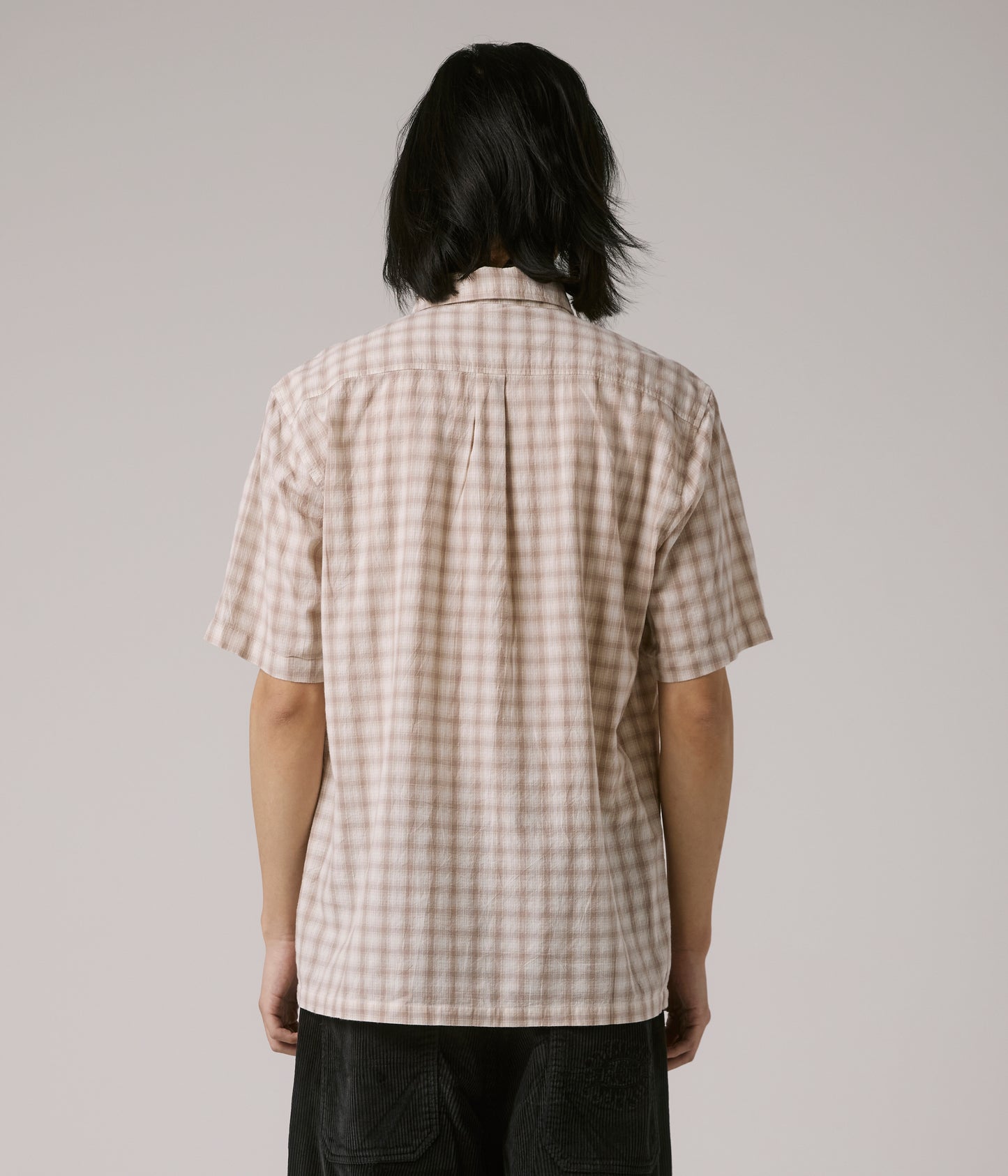 MANNERS SS CHECK SHIRT (Taupe)