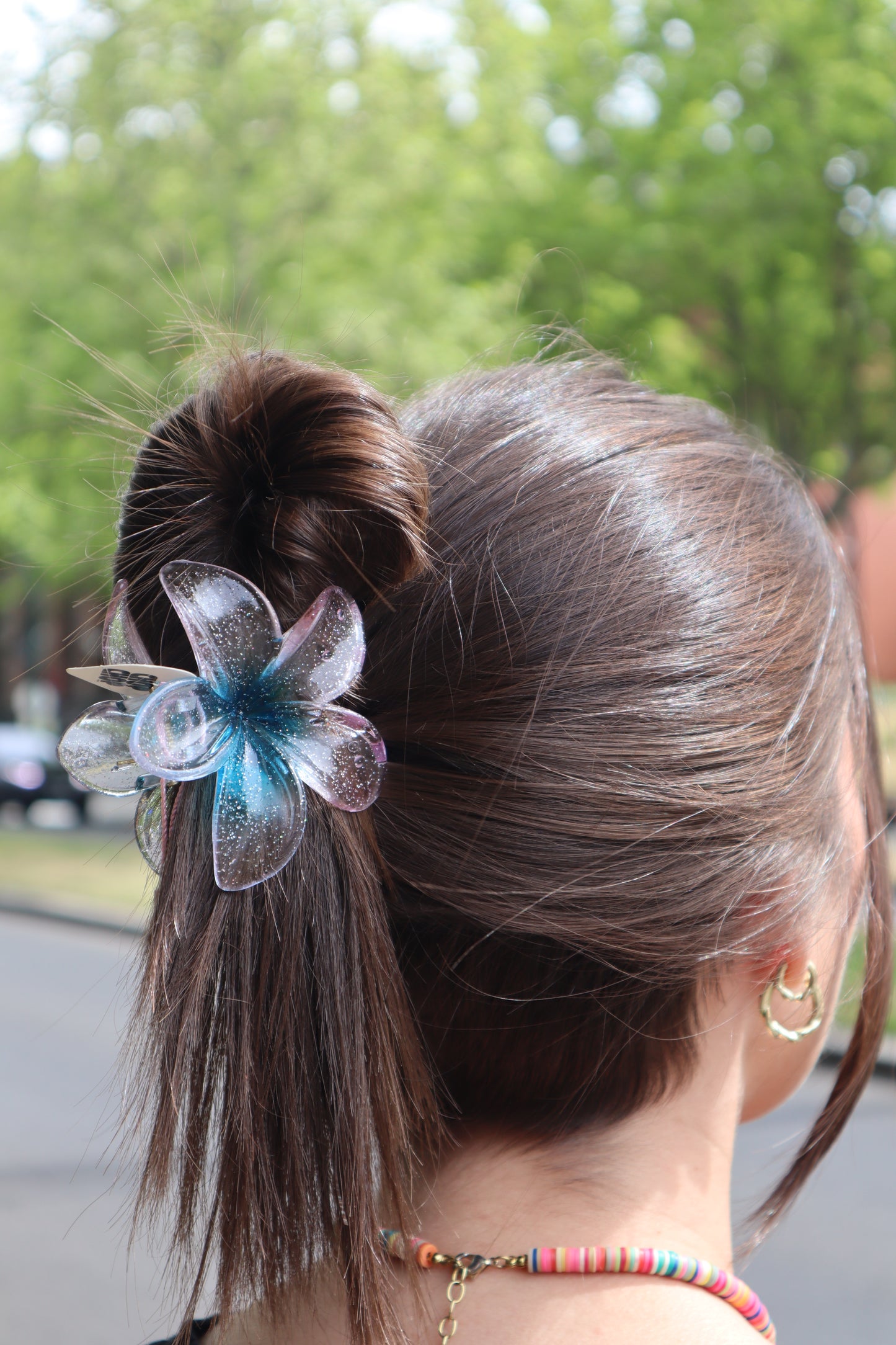 FLOWER HAIR CLAW (Viol/Blue)