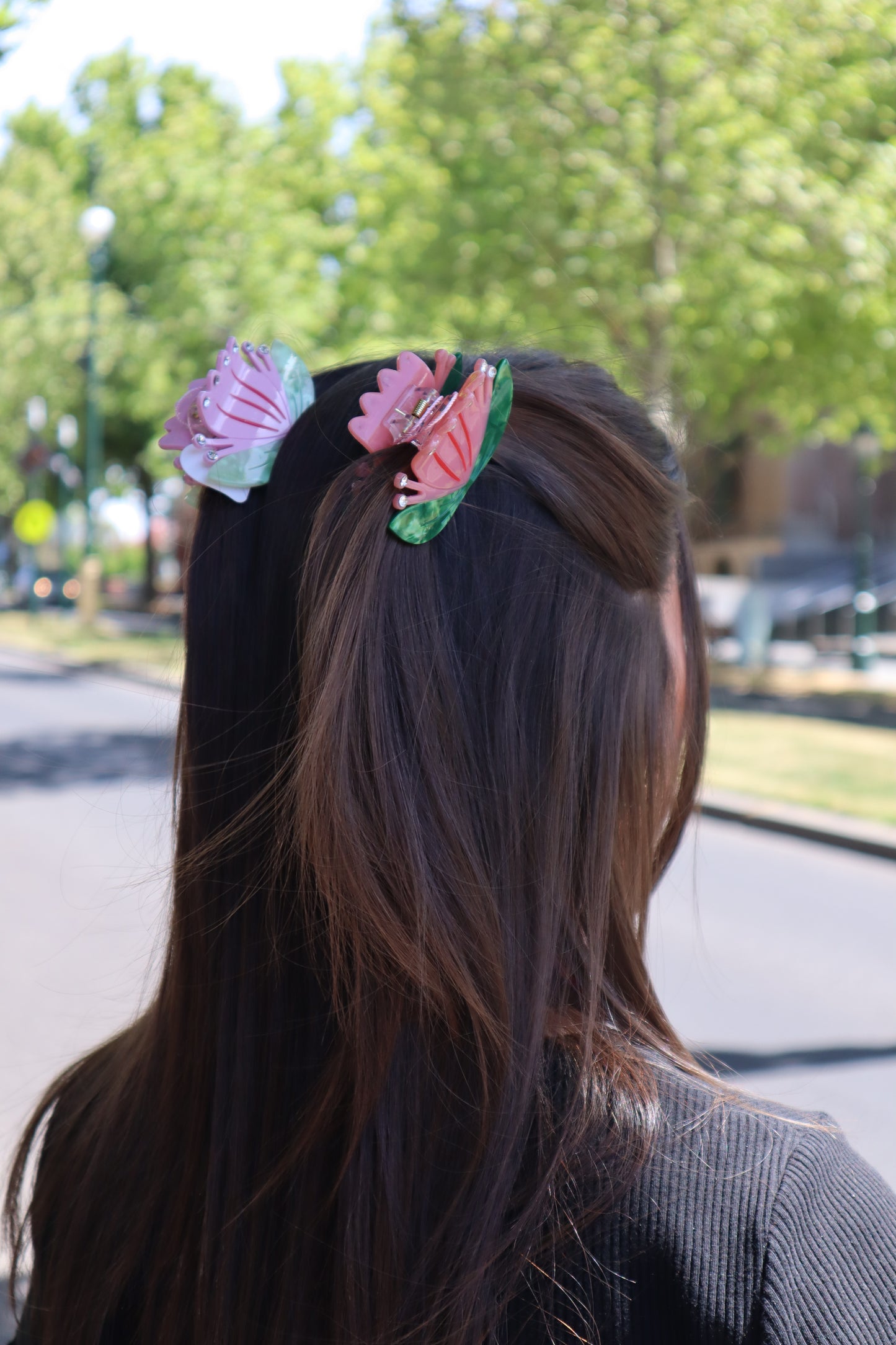 FRESH WATER HAIR CLAW (Rose/Fern)