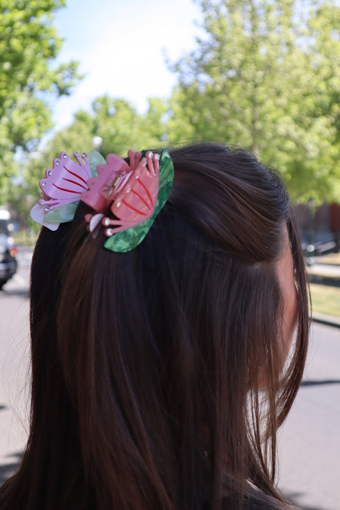 FRESH WATER HAIR CLAW (Rose/Fern)