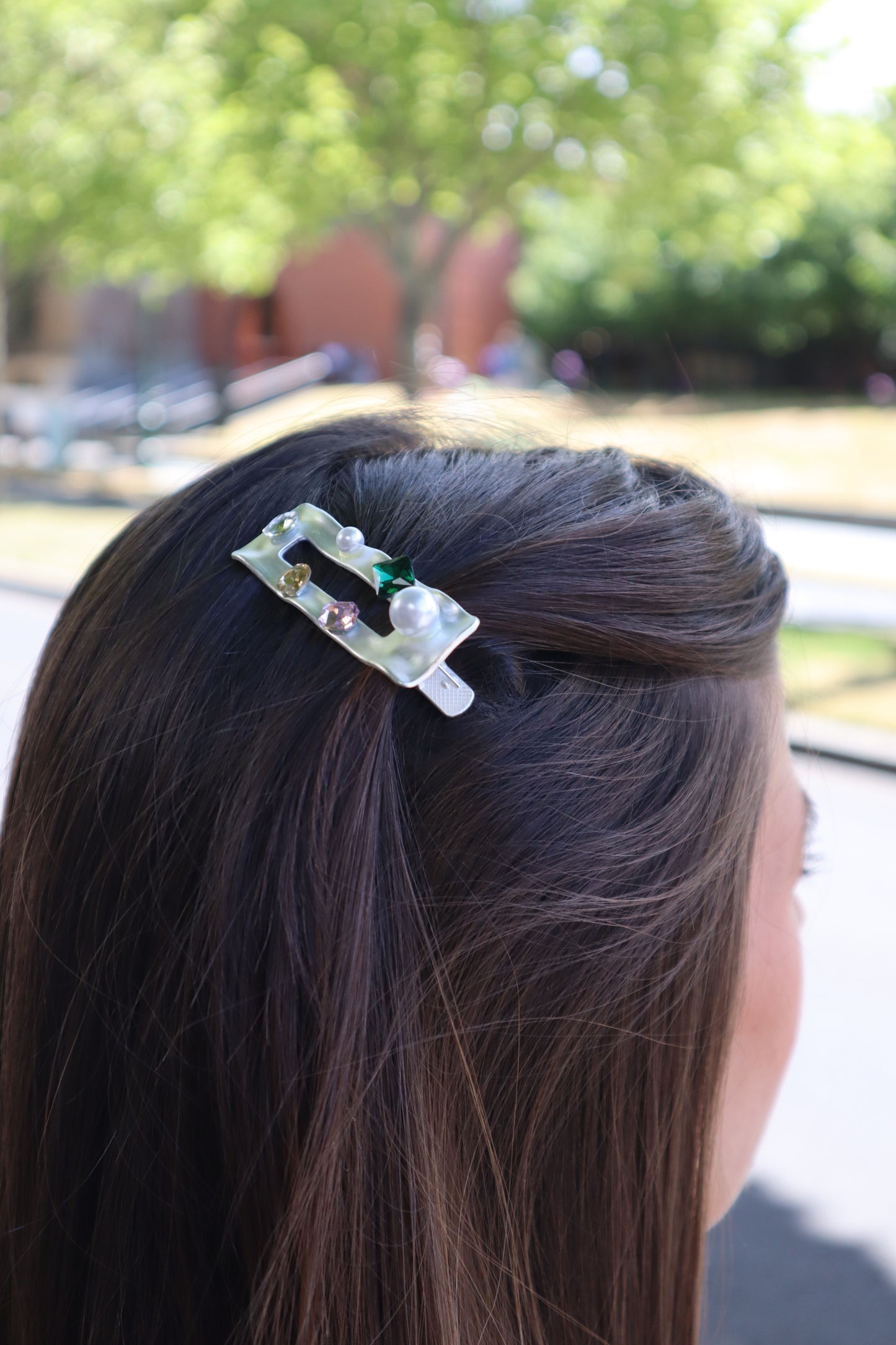 JEWELS RECTANGLE HAIR CLIP