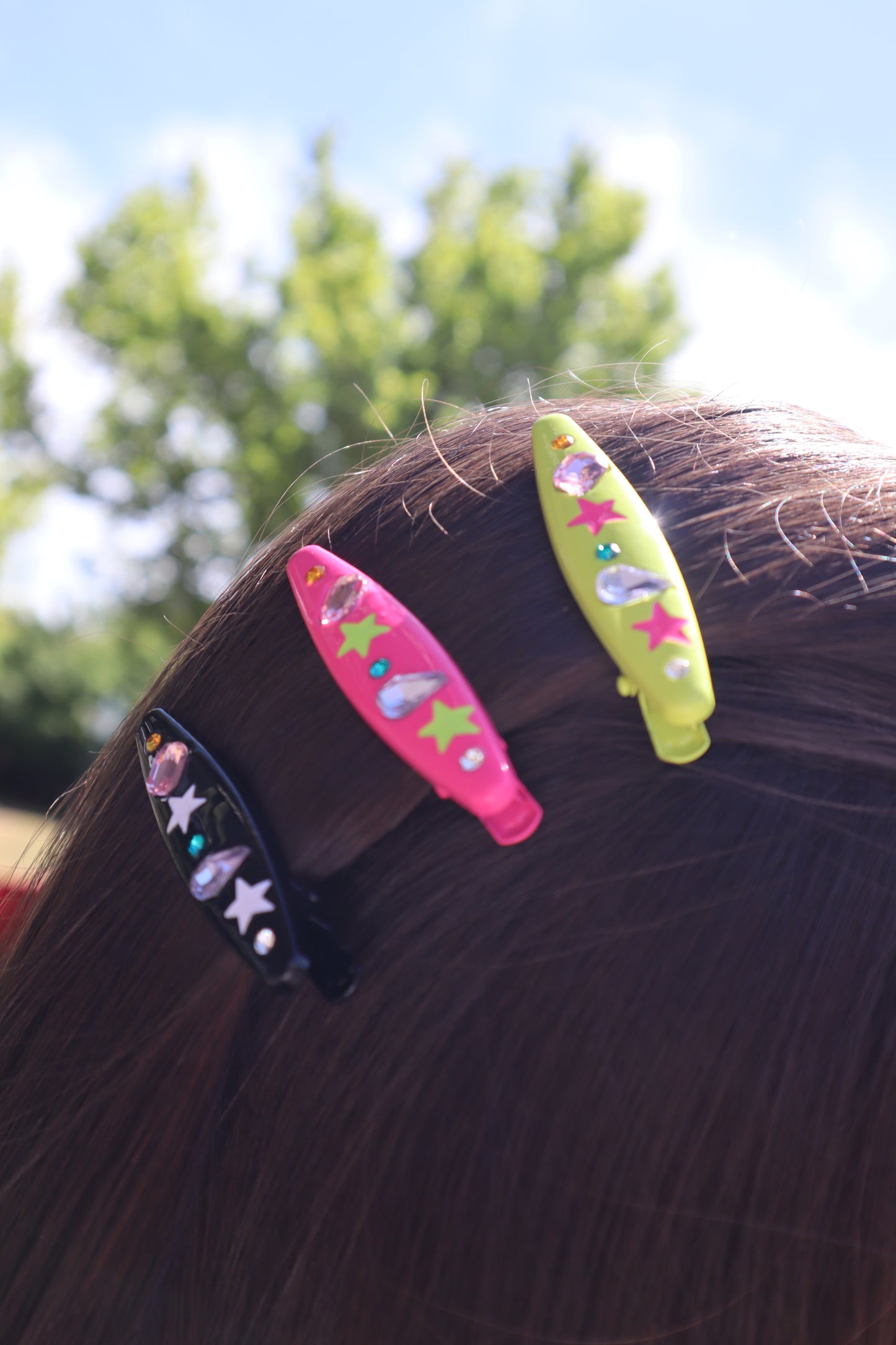 BEDAZZLE HAIR CLIP (Acid)