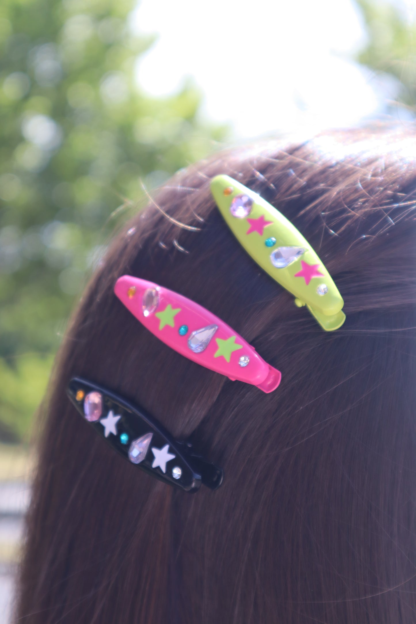 BEDAZZLE HAIR CLIP (Black)