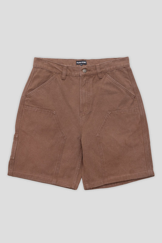 DOUBLE KNEE DIGGERS CLUB SHORT (Wash Brown)