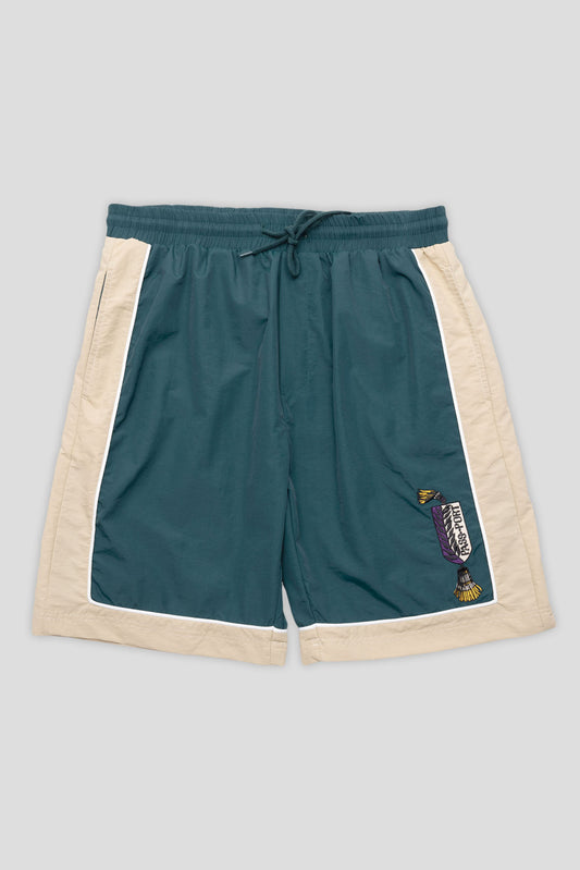 TASSLE CASUAL SHORTS (Green/Cream)