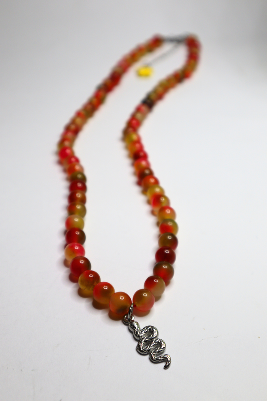 SNAKE BEADED NECKLACE (Sunrise)