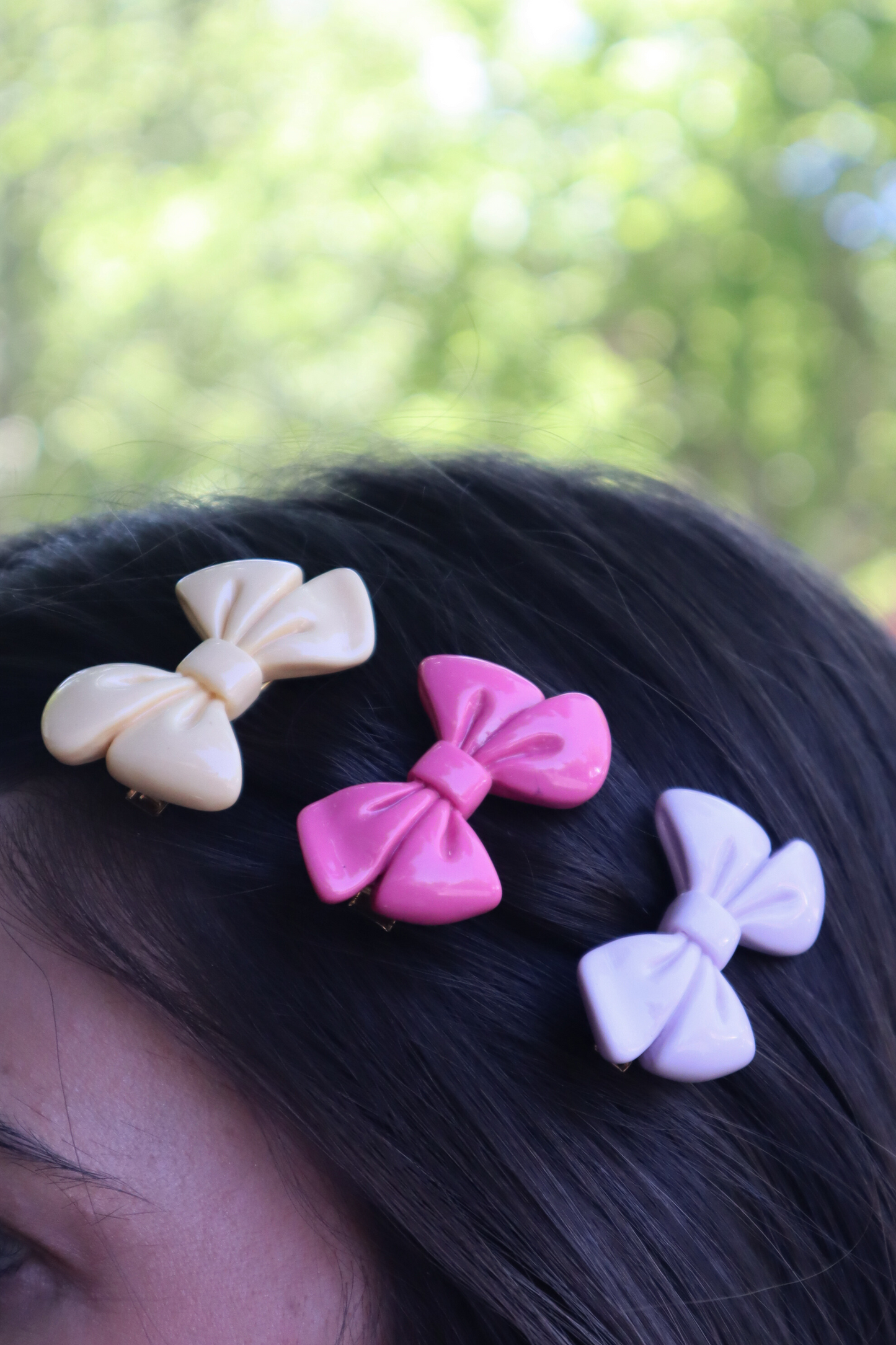 BOWS 3pk CLIPS (Pink/Lil/Sun)