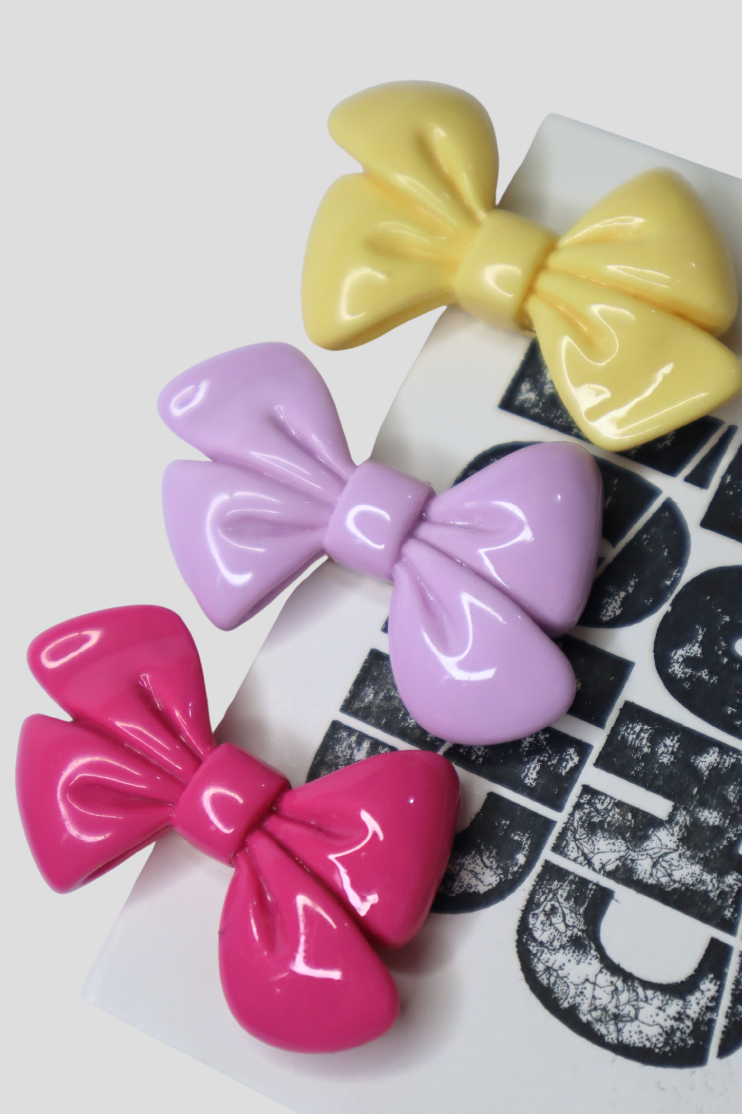 BOWS 3pk CLIPS (Pink/Lil/Sun)