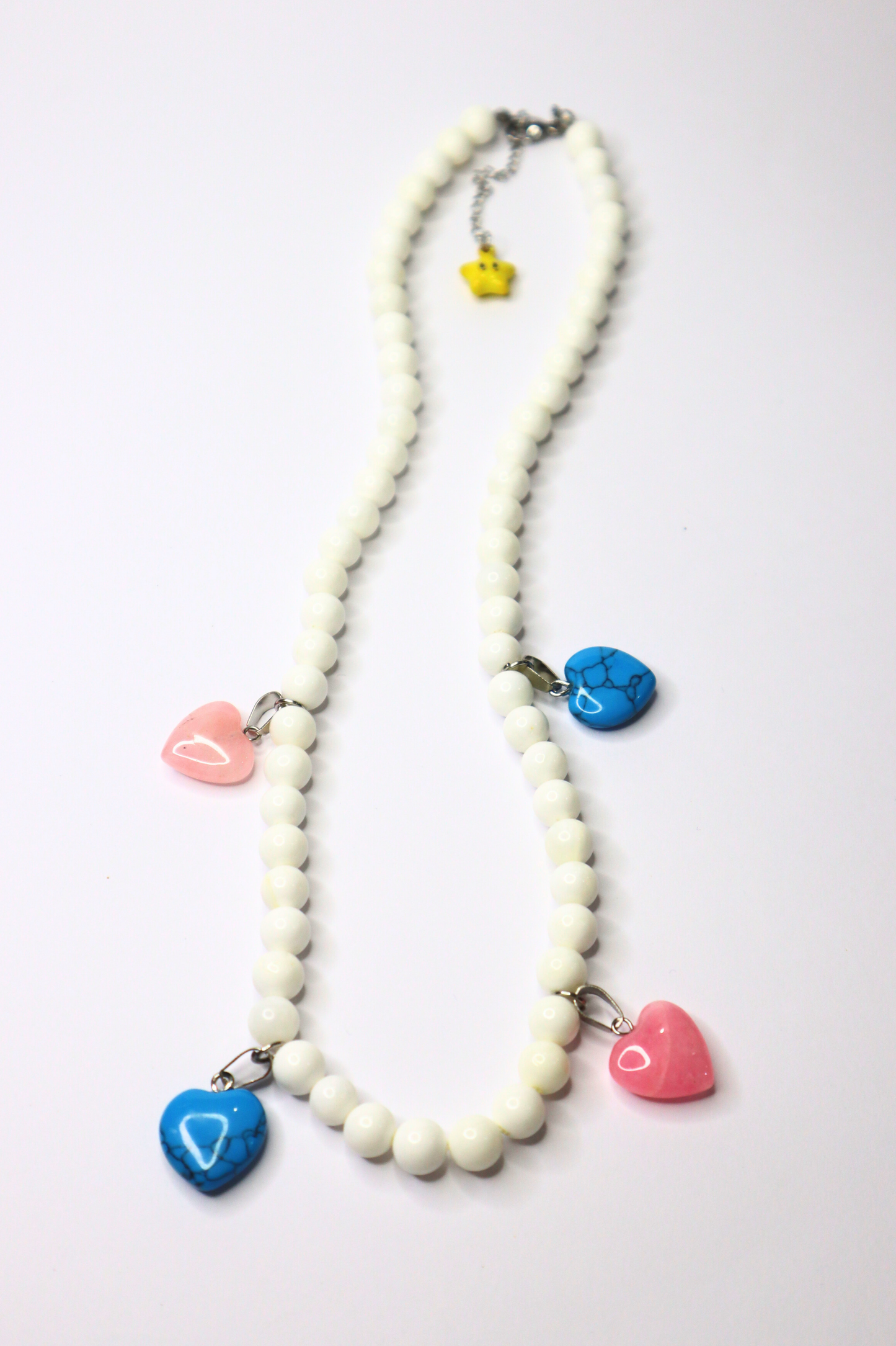 MANY HEARTS NECKLACE (Sky/Pink)