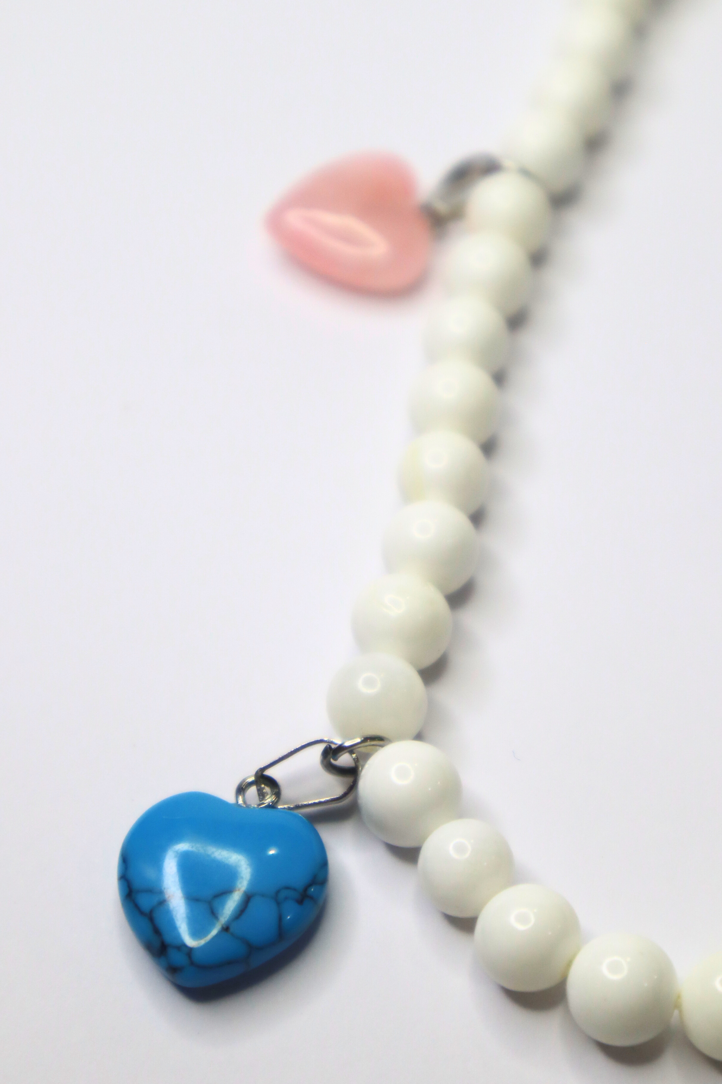 MANY HEARTS NECKLACE (Sky/Pink)