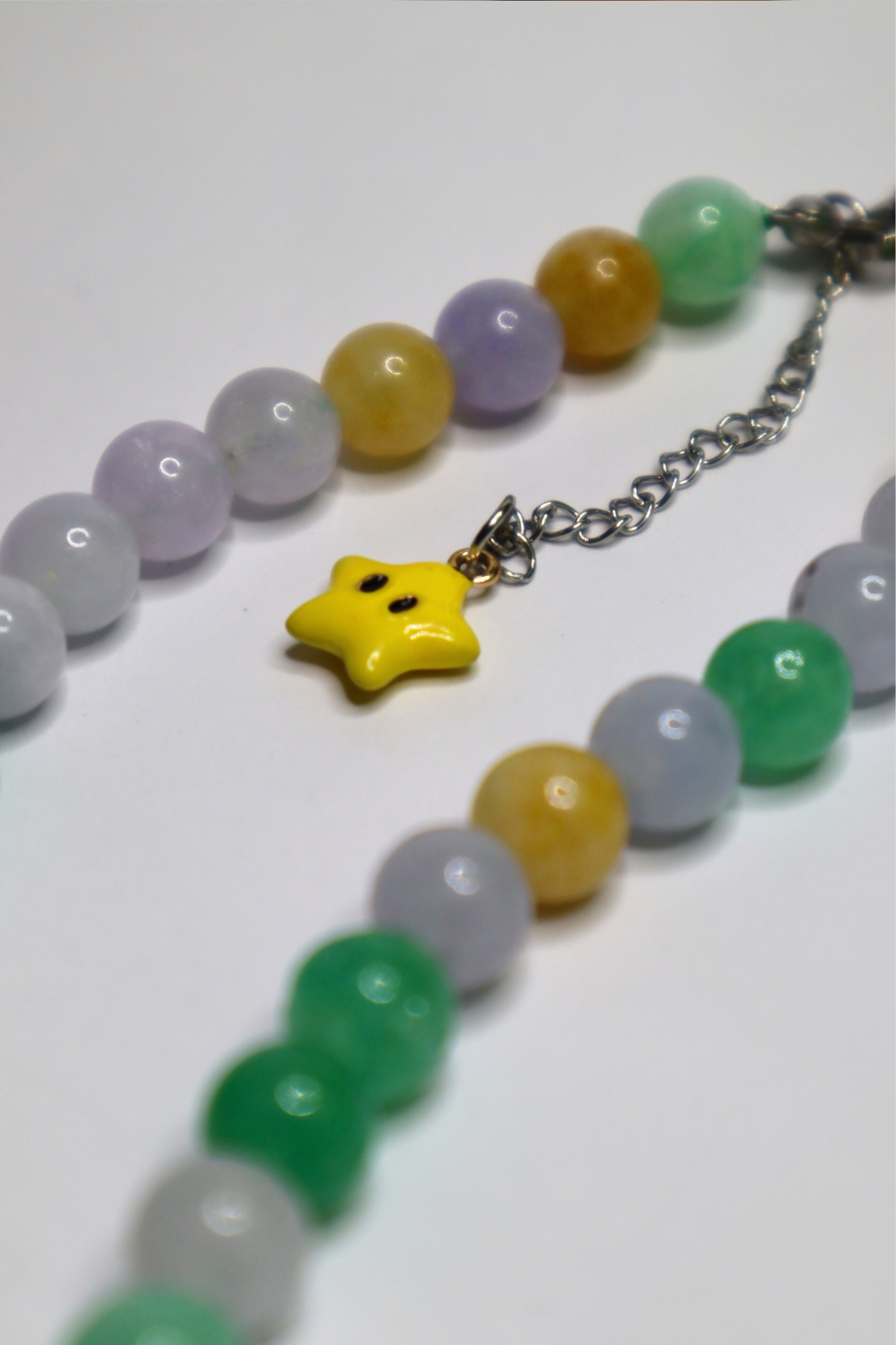 SUN BEADED NECKLACE (Lemon Lime)