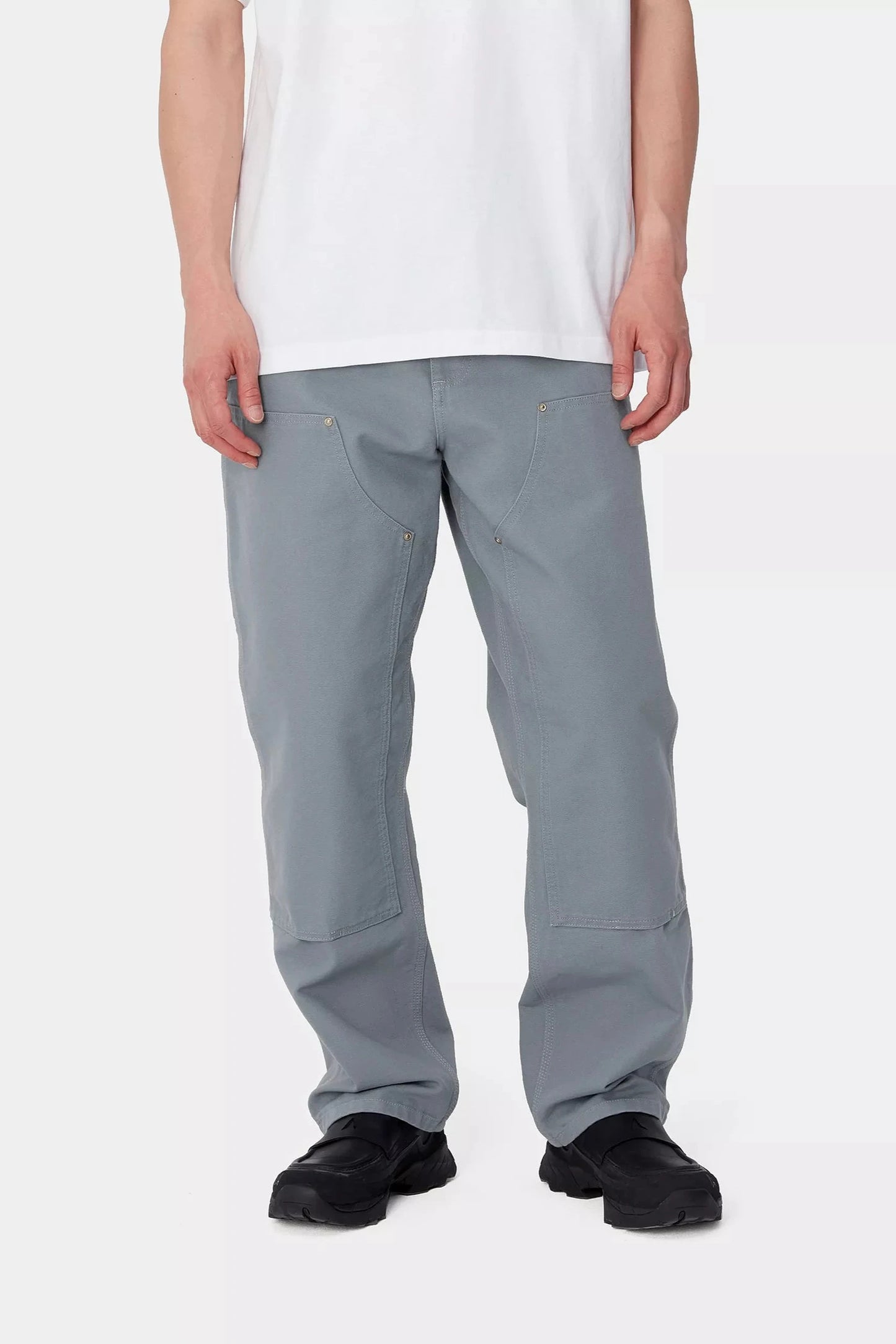 DOUBLE KNEE PANTS (Dove Grey Rinsed)