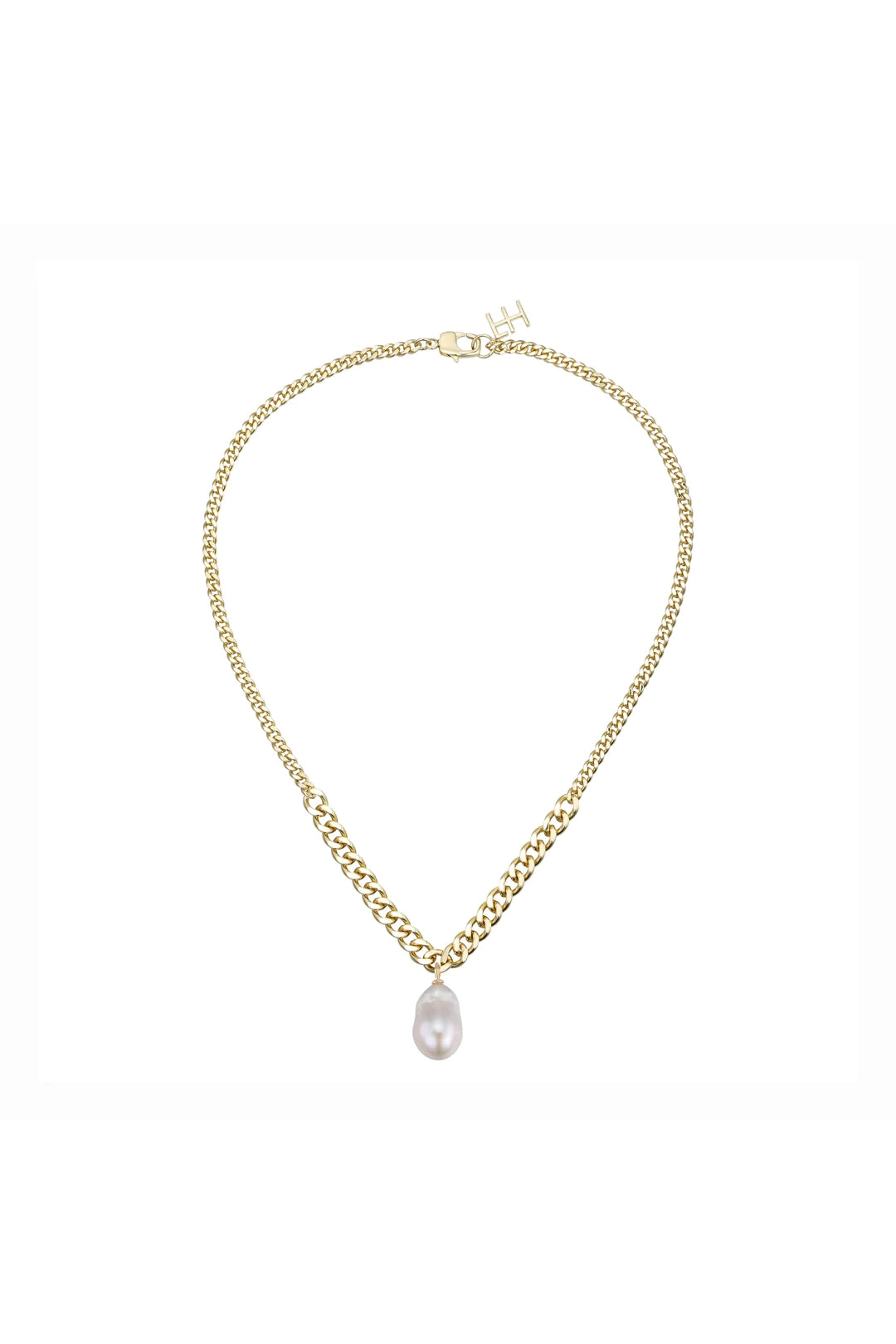 FIERCE PENDANT NECKLACE (Fresh water pearl + Gold)