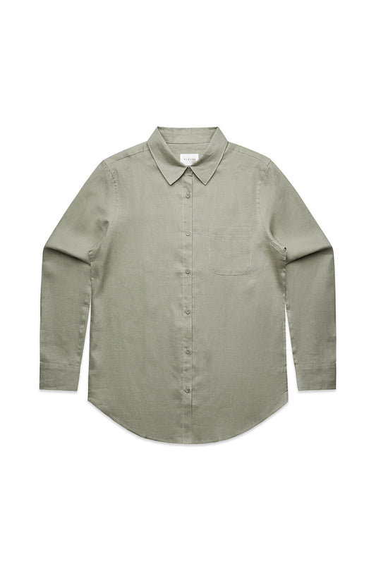 FAYE LINEN SHIRT (Eucalyptus)