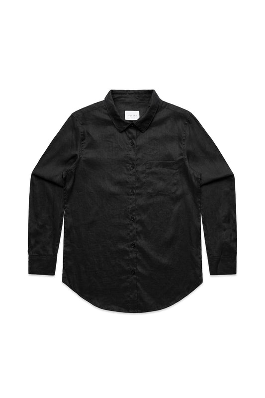 FAYE LINEN SHIRT (Black)