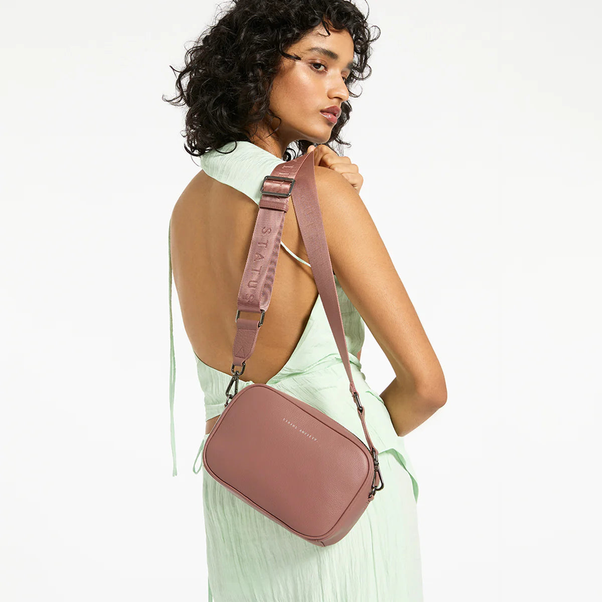 PLUNDER WITH WEB STRAP BAG (Dusty Rose)